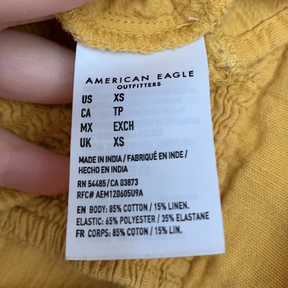American Eagle Outfitters Mustard Yellow Crop Top S • - Picture 5 of 5